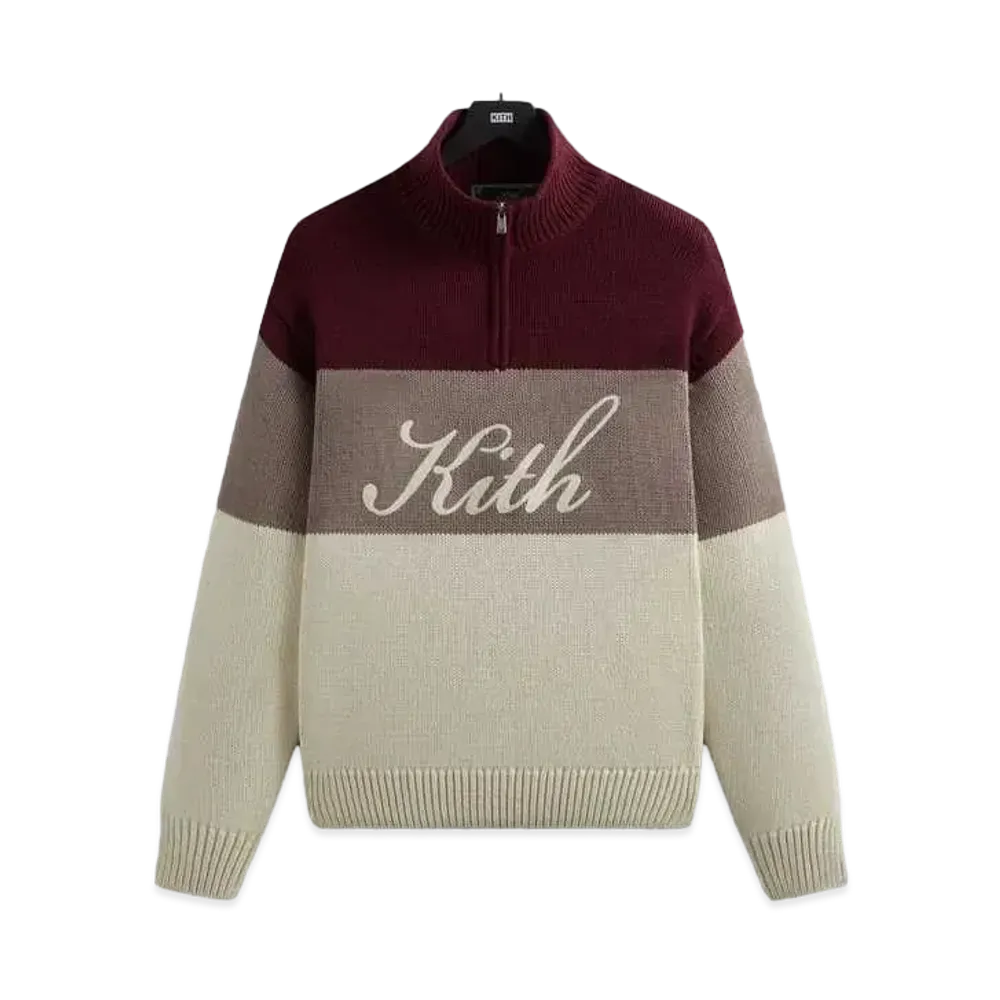 Kith Wyona Quarter Zip Sweater "Magma"