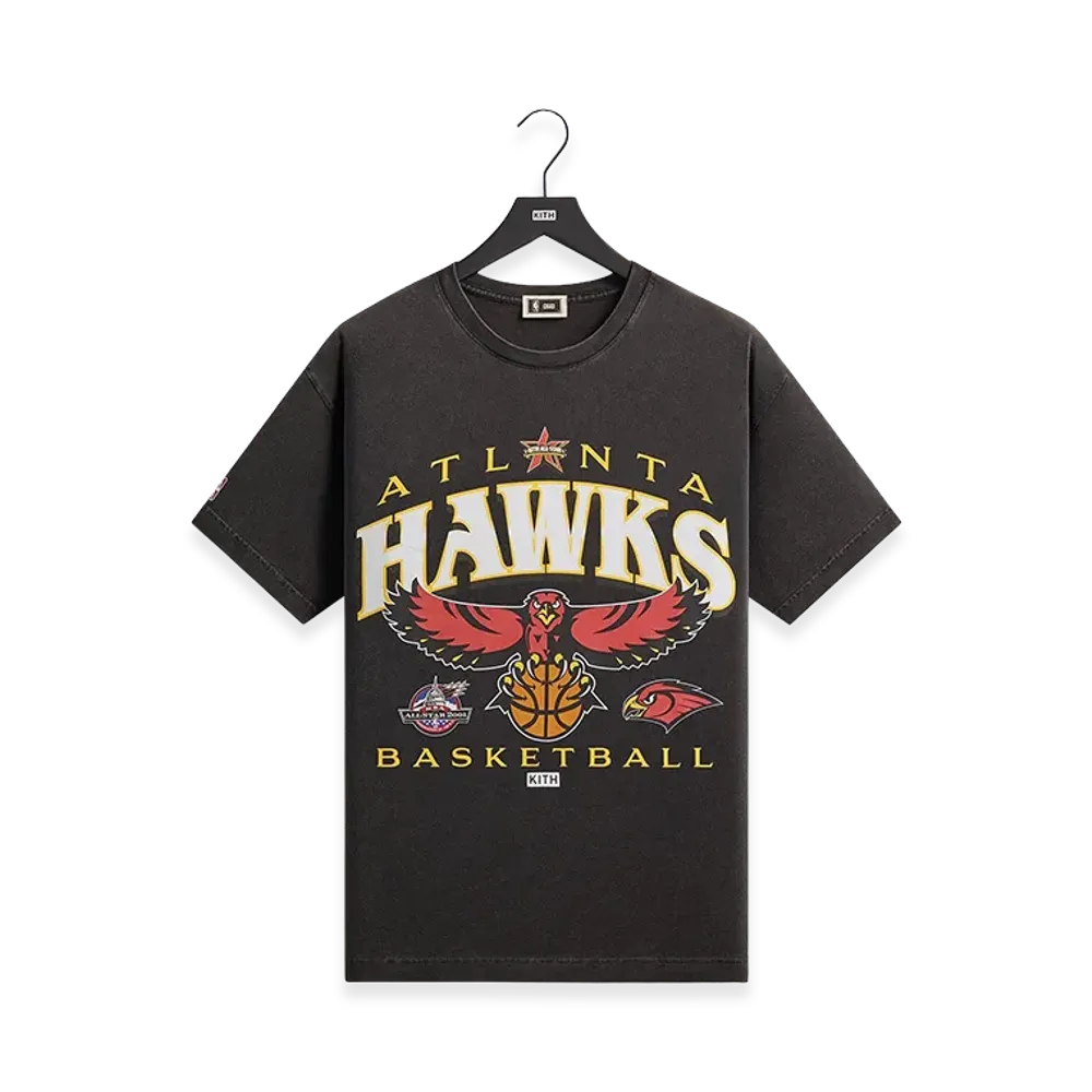 Kith x NBA All-Star Atlanta Hawks Vintage Tee "Black"