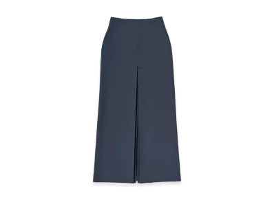 AURALEE Women's Tense Wool Double Cloth Slit Skirt "Light Navy"