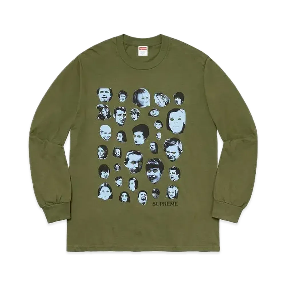Supreme Faces L/S Tee "Olive"
