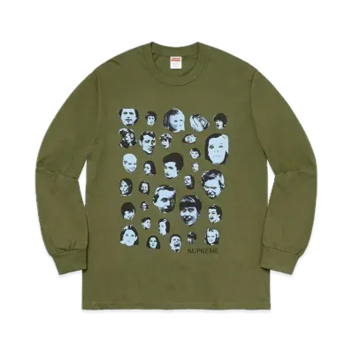 Supreme Faces L/S Tee "Olive"