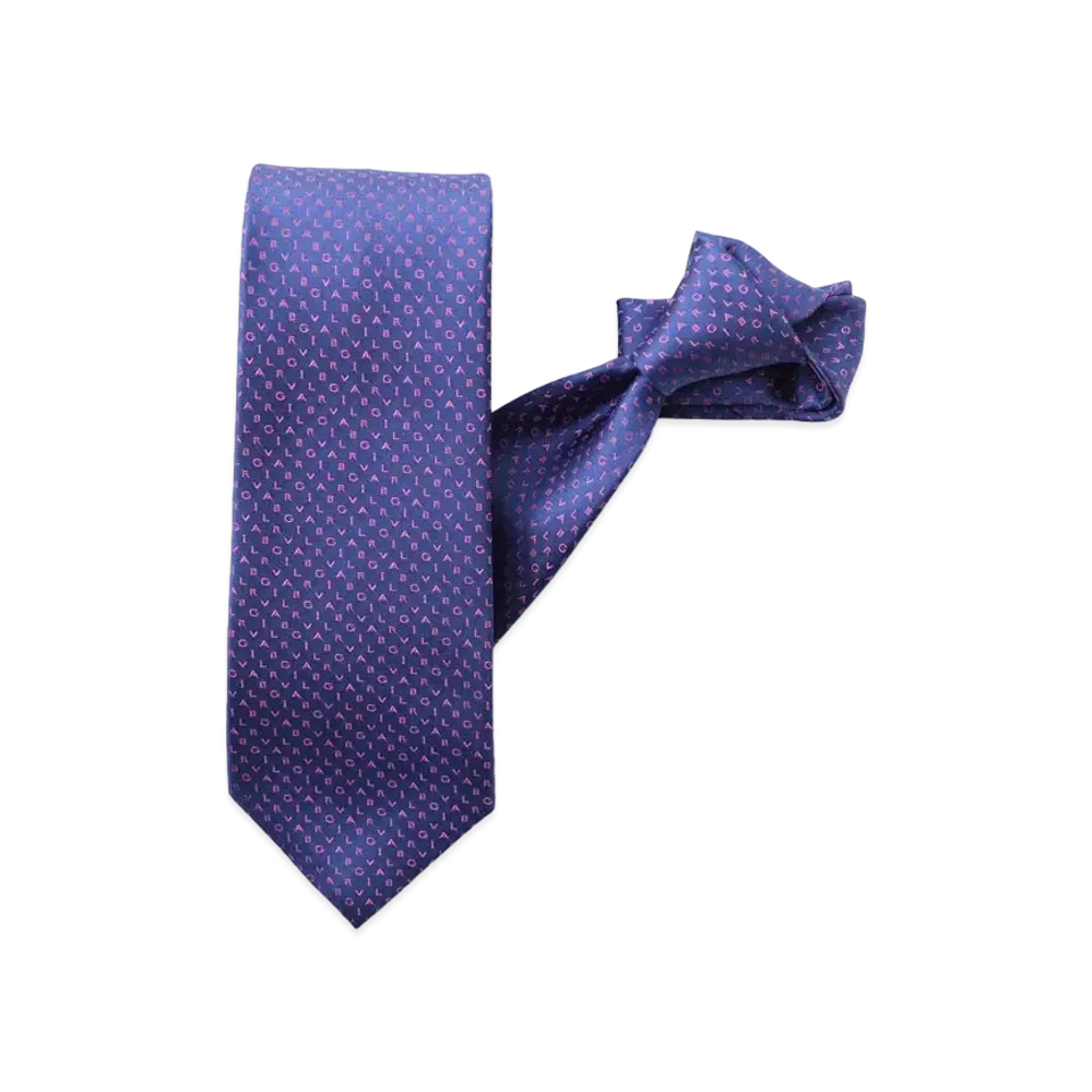 BVLGARI Logomania Tie "Blue"