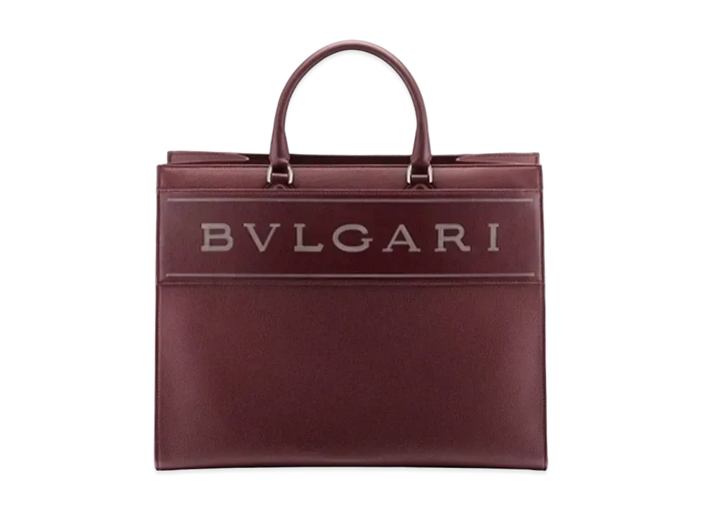 BVLGARI BVLGARI Logo Tote "Bordeux"
