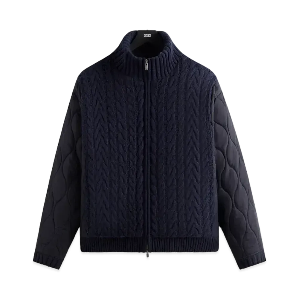 Kith Wallis Combo Knit Bomber Jacket "Nocturnal"