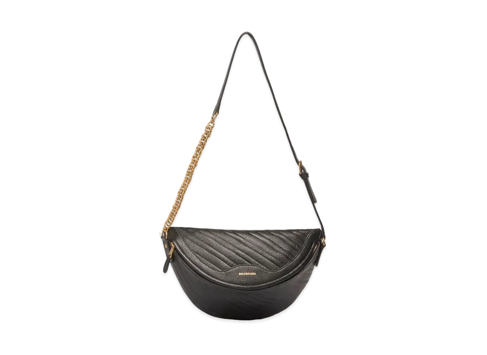 BALENCIAGA Shoulder Bag Lambskin "Black"