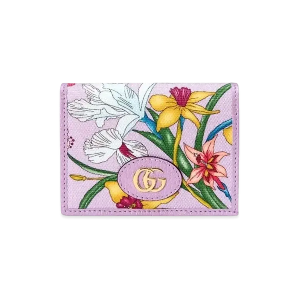 GUCCI Flora GG Marmont Mini Wallet Japan Exclusive "Lilac"