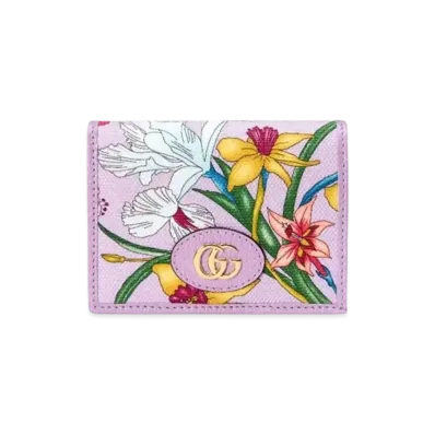 GUCCI Flora GG Marmont Mini Wallet Japan Exclusive "Lilac"