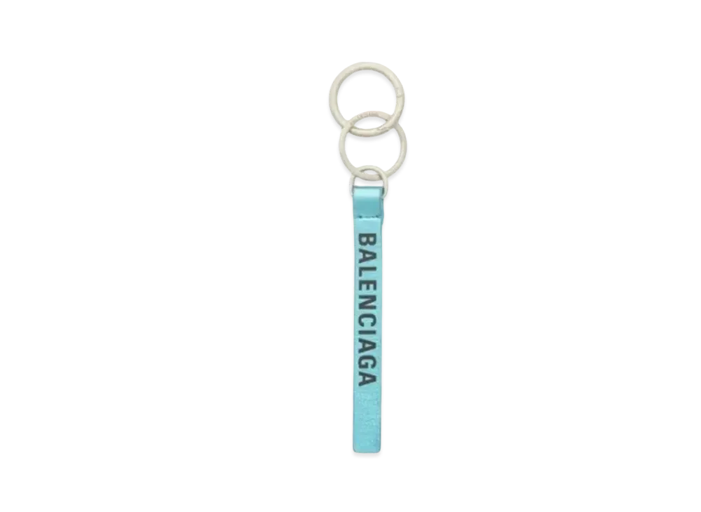 BALENCIAGA Everyday Pacific Metallic Gloss Daily Key Chain "Blue"