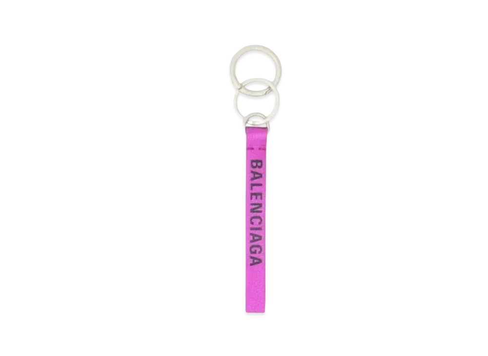 BALENCIAGA Everyday Hydrangea Rose Metallic Gloss Daily Key Chain "Pink"