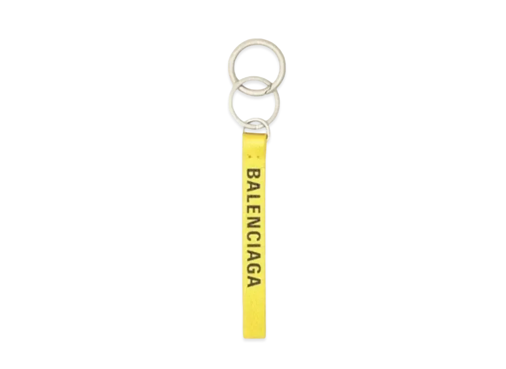 BALENCIAGA Everyday Metallic Gloss Daily Key Chain "Black/Gold"