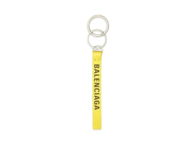 BALENCIAGA Everyday Metallic Gloss Daily Key Chain "Black/Gold"