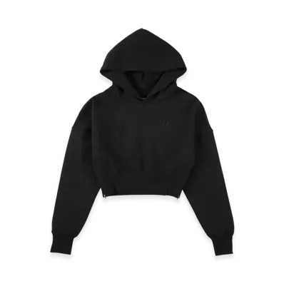WIND AND SEA Cozy Cropped Hooded Sweatshirt(Ladies) "Black"
