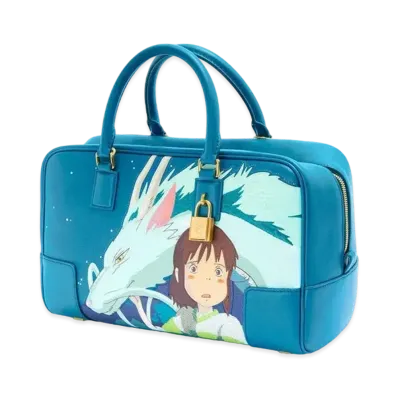LOEWE x Spirited Away Chihiro Amazona 28 Bag In Nappa Calfskin "Lagoon Blue"