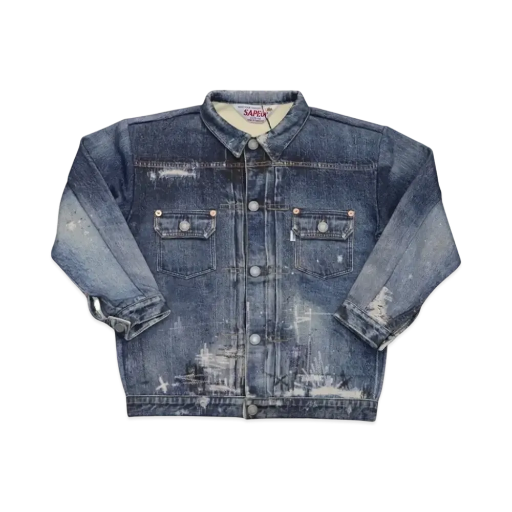 SAPEur Kid's Lot.5067XX Sweat Jacket "Indigo"