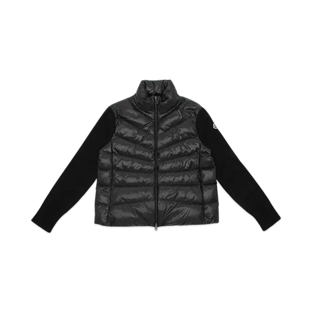 MONCLER Down Jacket Coat Knit Sweater "Black"