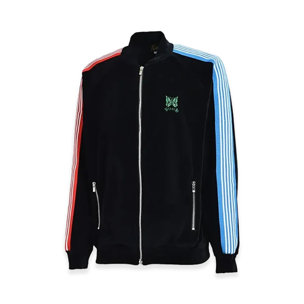 NEEDLES x BREATH Rib Collar Track Jacket - C/PE Velour "Black"