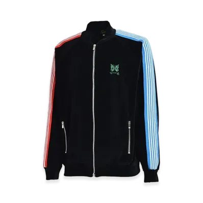 NEEDLES x BREATH Rib Collar Track Jacket - C/PE Velour "Black"