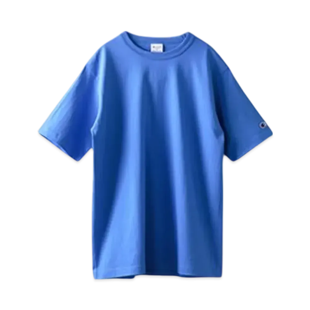 Champion T1011 Tee Ten Eleven Short Sleeve T-Shirt Made In USA Heavy Weight "Light Blue"