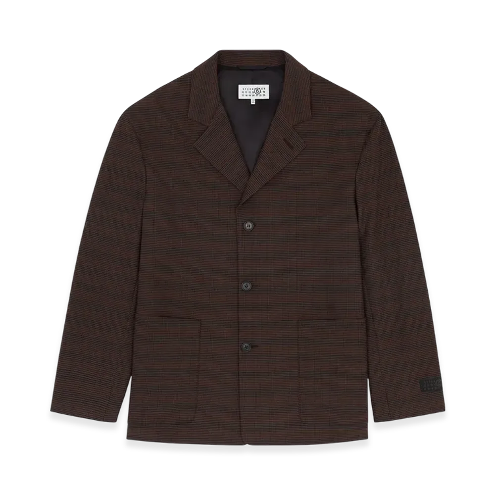 MM6 Maison Margiela Men's Check Blazer "Brown/Black"