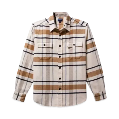 Noah Heavyweight Flannel "Cream/Tan/Midnight Navy"