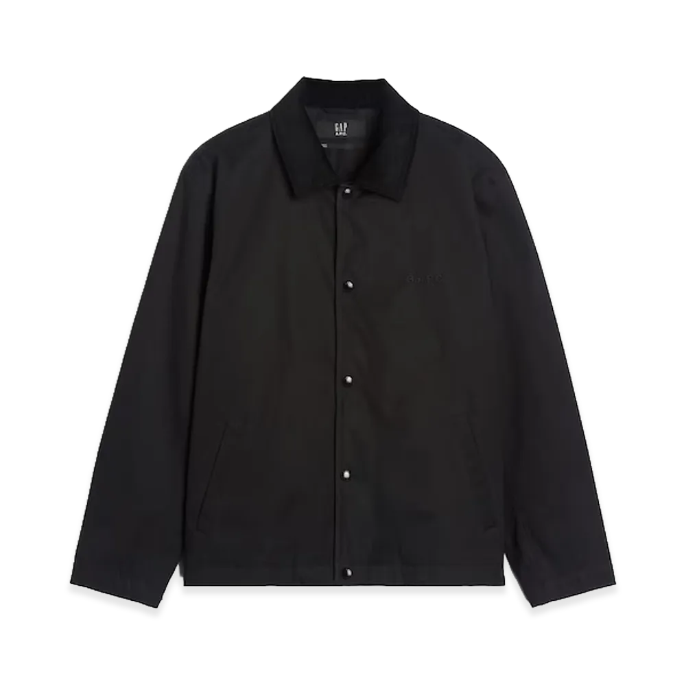 Gap x A.P.C. Coated Canvas Coach Jacket "Black"