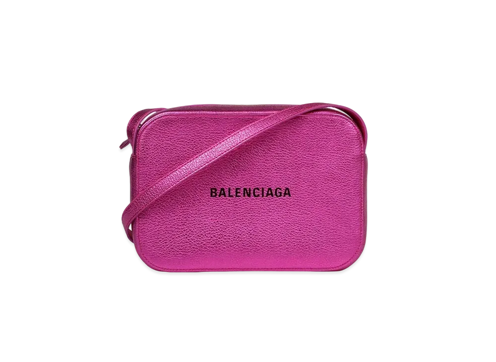 BALENCIAGA Leather Shoulder Bag "Pink"