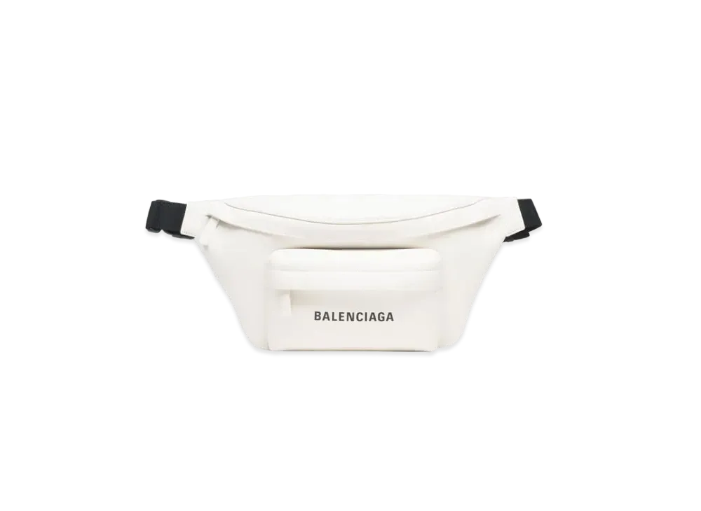 BALENCIAGA Daily Belt Bag "White/Black"