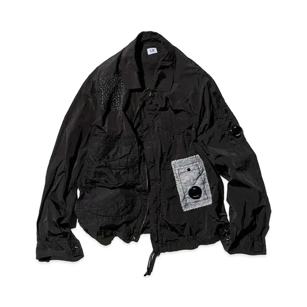C.P. Company by Sashiko Gals Overshirt In Chrome-R Sashiko "Black"