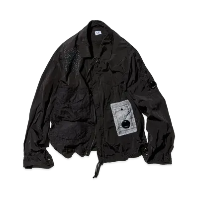 C.P. Company by Sashiko Gals Overshirt In Chrome-R Sashiko "Black"