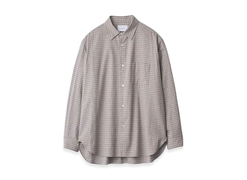 ssstein Cotton Llama Oversized Regular Collar Shirt "Graph Check"