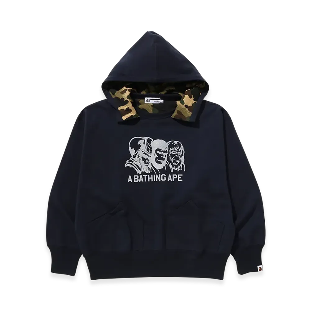 A BATHING APE Double Face Pullover Hoodie M Bape Legacy "Grey"