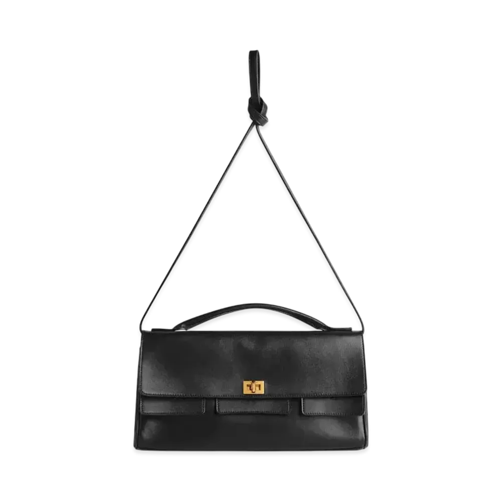 BALENCIAGA Bel Air Small Clutch On Strap "Black"