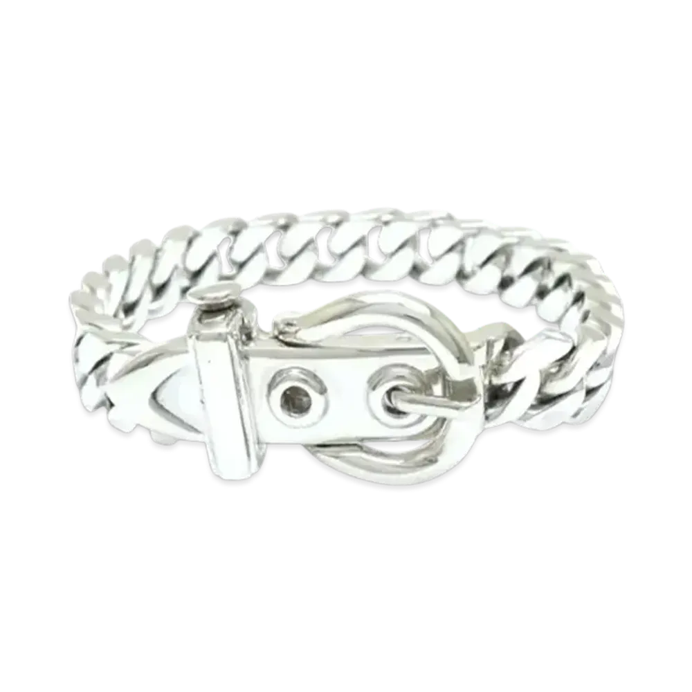 Hermes Boucle Sellier PM Bracelet "Silver"