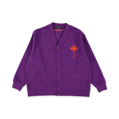 WIND AND SEA Palm Tree Sweat Cardigan "Purple"
