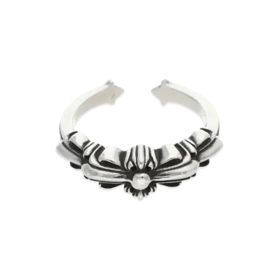 Chrome Hearts Baby Classic Double Floral Cross Ring "Silver"