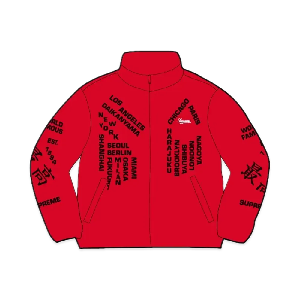 Supreme Worldwide Tricot Track Jacket "Red"
