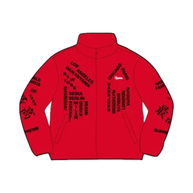 Supreme Worldwide Tricot Track Jacket "Red"