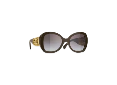 CHANEL Butterfly Sunglasses Acetate & Metal "Dark Taupe"