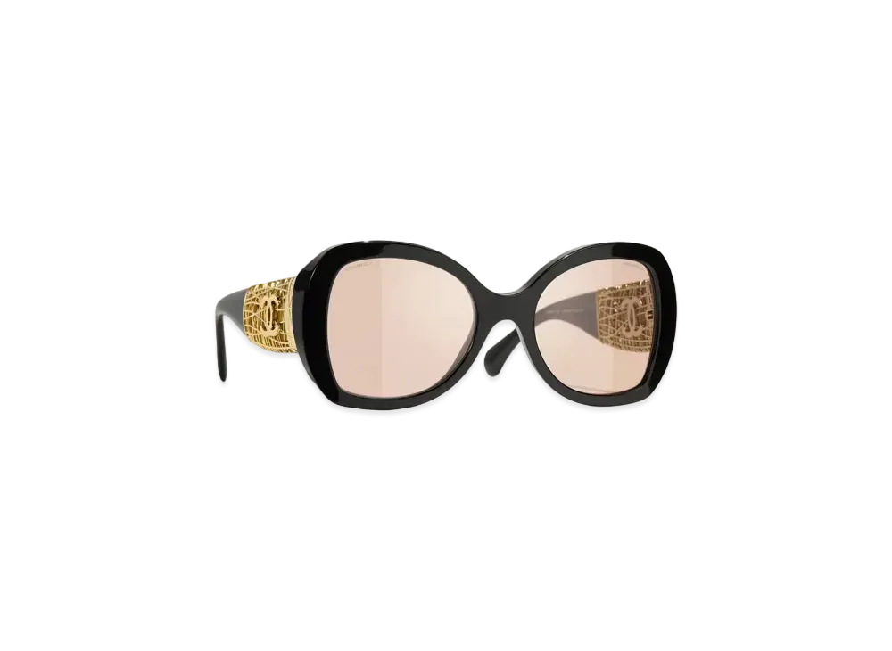CHANEL Butterfly Sunglasses Acetate & Metal "Black"