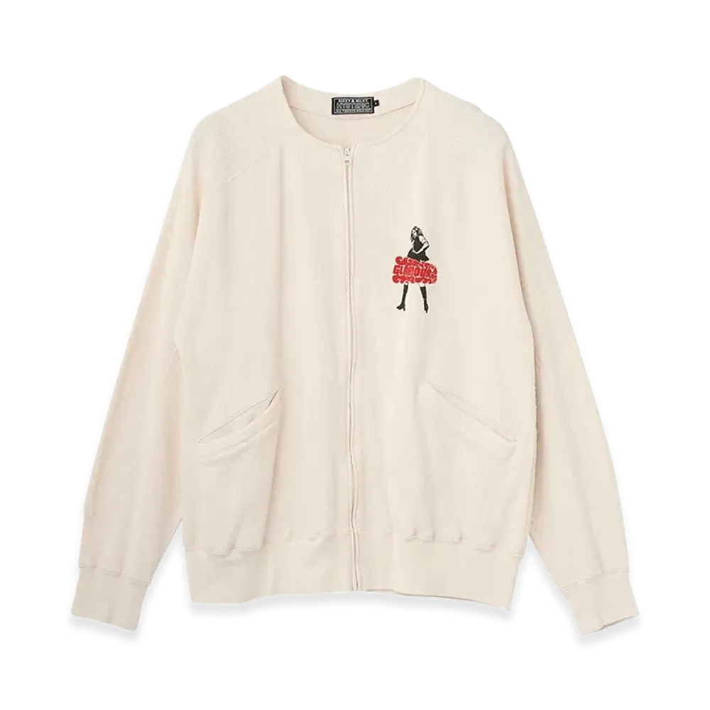 HYSTERIC GLAMOUR Vixen Girl Collarless Jacket "White"