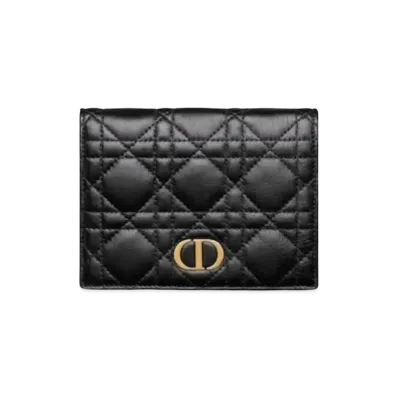 Dior Caro Slim Wallet "Black"