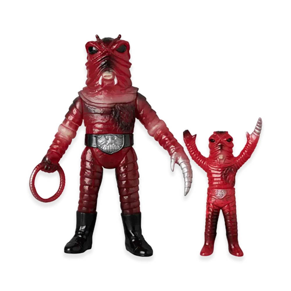 MEDICOM TOY "Toei Retro Sofvi Collection" -Masked Rider- Earthworm Man (New Clear Color) + Mini Soft Vinyl