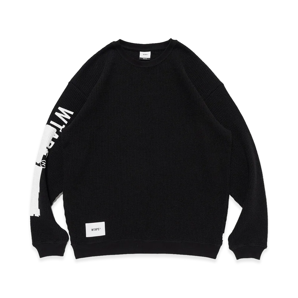 WTAPS Waffle Ribbed / LS / Cotton "Black"
