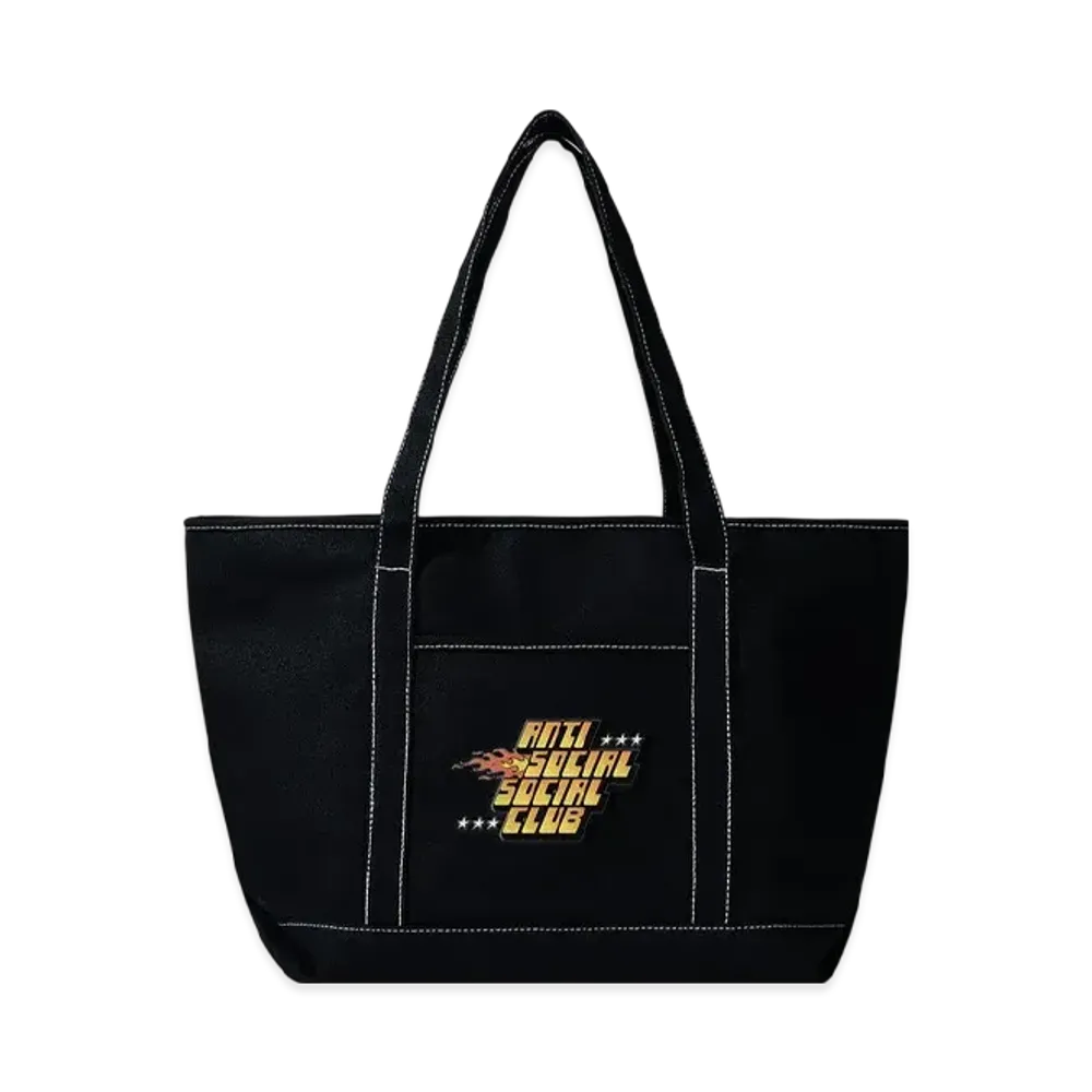 ANTI SOCIAL SOCIAL CLUB Flames Tote "Black"