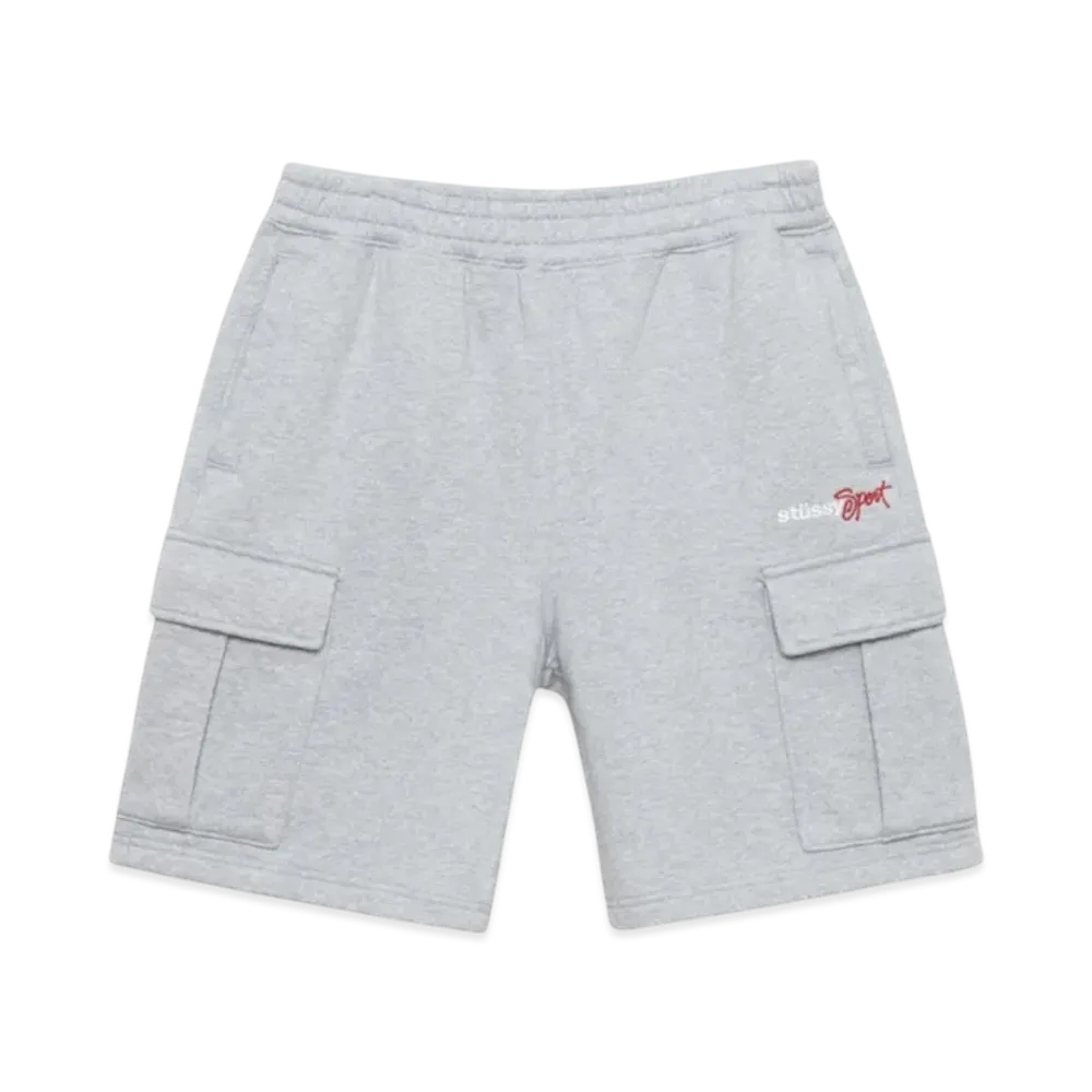 Stussy Cargo Fleece Shorts "Grey Heather"