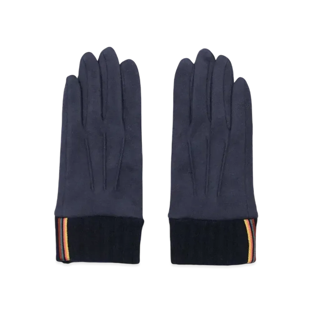 Paul Smith Artist Stripe Rib Gloves "Navy"