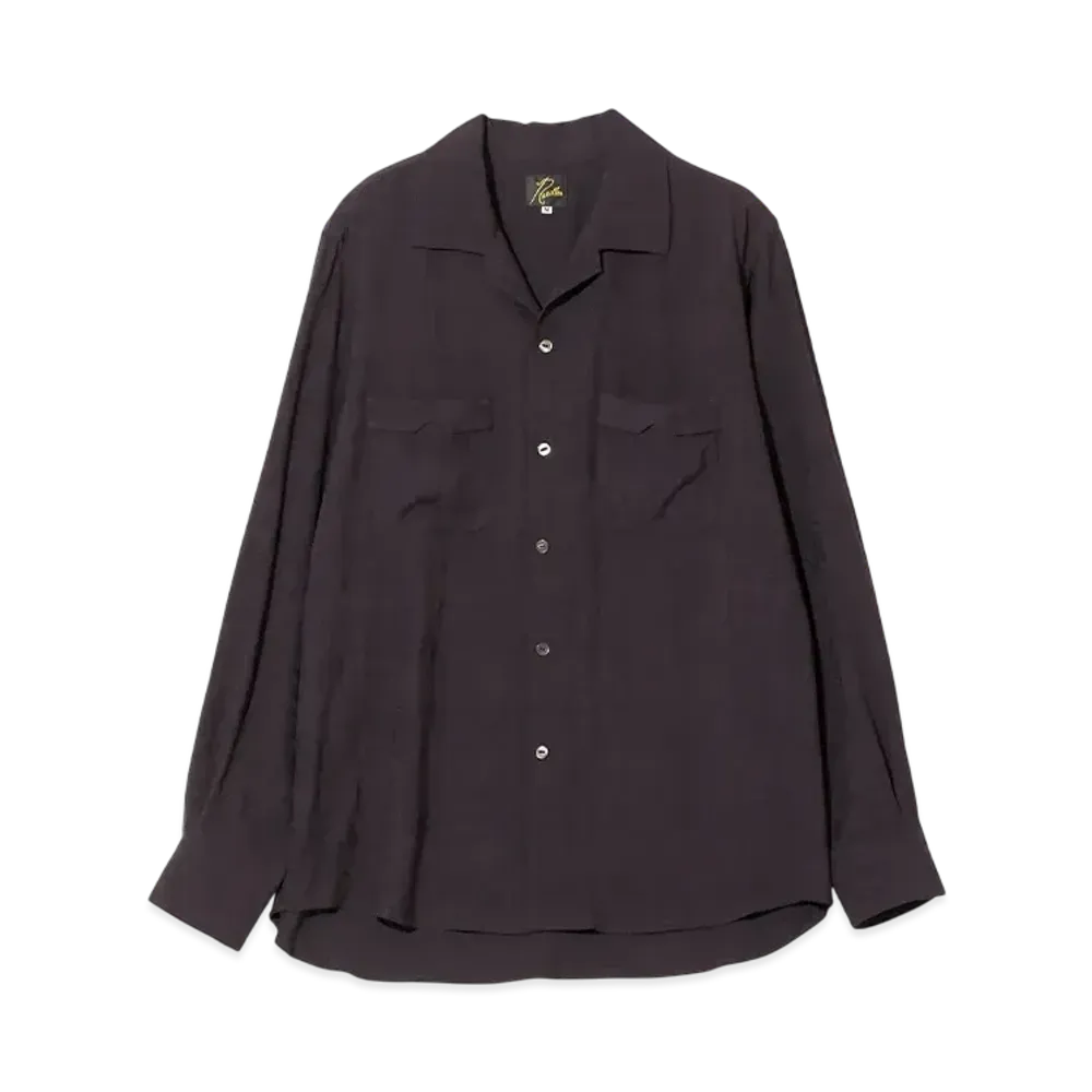 NEEDLES One-Up Shirt - Rayon Fine Pattern Jacquard "Purple"