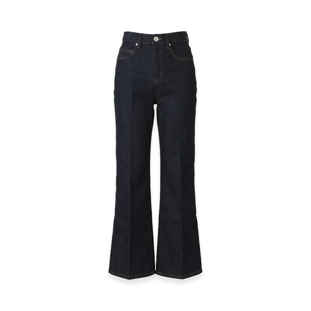AMI PARIS Women's Flare Fit Denim Jeans "Indigo"