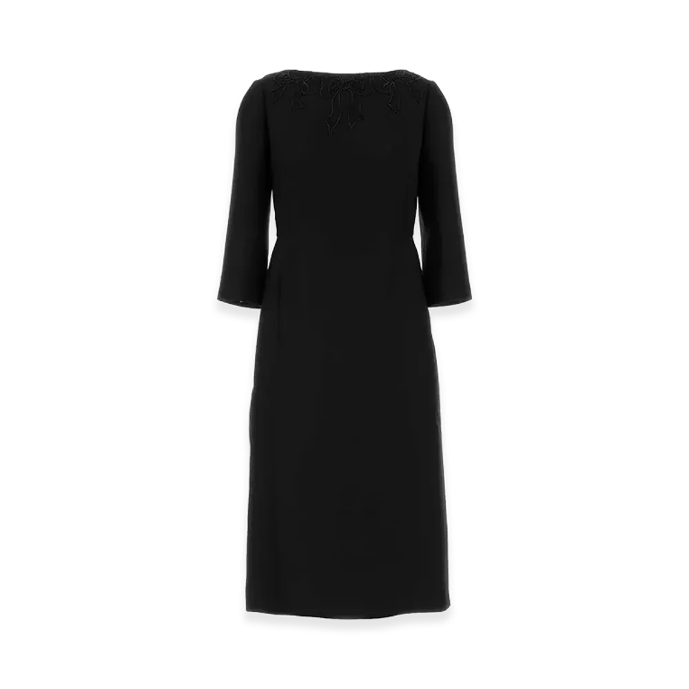 Valentino Women's Wool Blend Dress "Black"