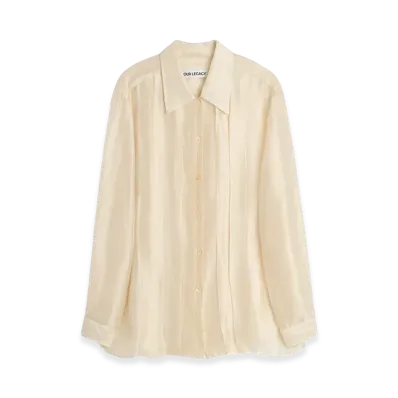 OUR LEGACY Women's Tuxedo Every Shirt "Moonlit Pearl Shimmer Gauze"